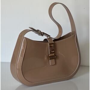 Versace Greca Goddess Leather Blush Large Hobo Bag 1013166 Italy NWT $1795